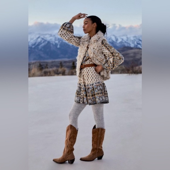 Anthropologie Floral Mini Dress size XS Long Sleeve Embroidered Shirtdress - Picture 2 of 15